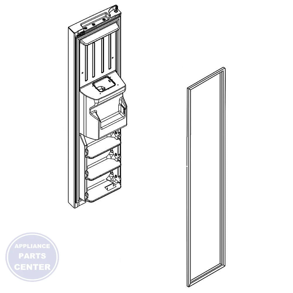 Whirlpool Refrigerator FIP Door LW11026364 - Main view showing sleek design for Whirlpool models