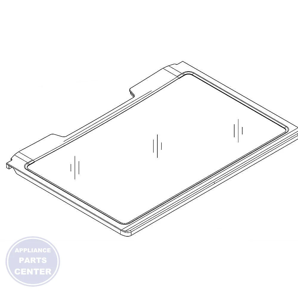 WHIRLPOOL REFRIGERATOR GLASS SHELF W11089490 - Main view showing durable construction for WPL models