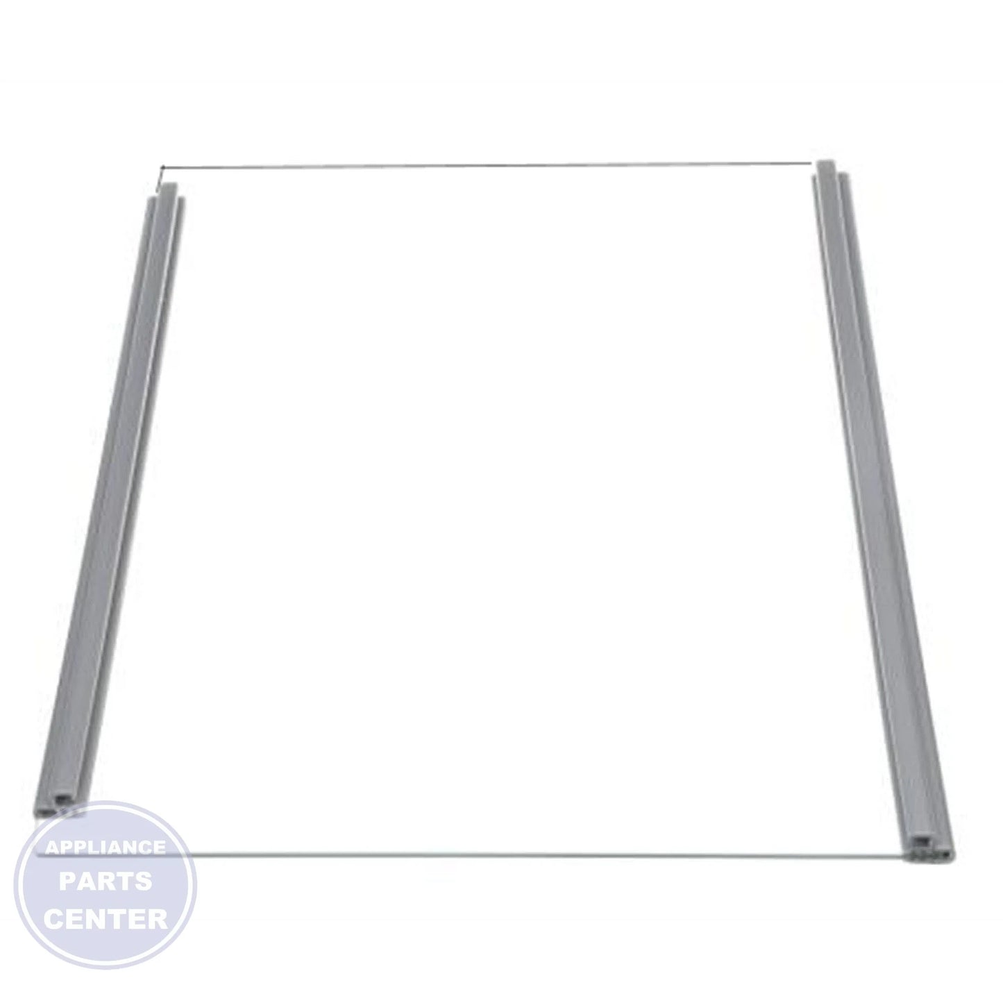 Whirlpool Refrigerator Glass Shelf W11311689 - Main view showing durable glass construction for Whirlpool WPL-1000 series