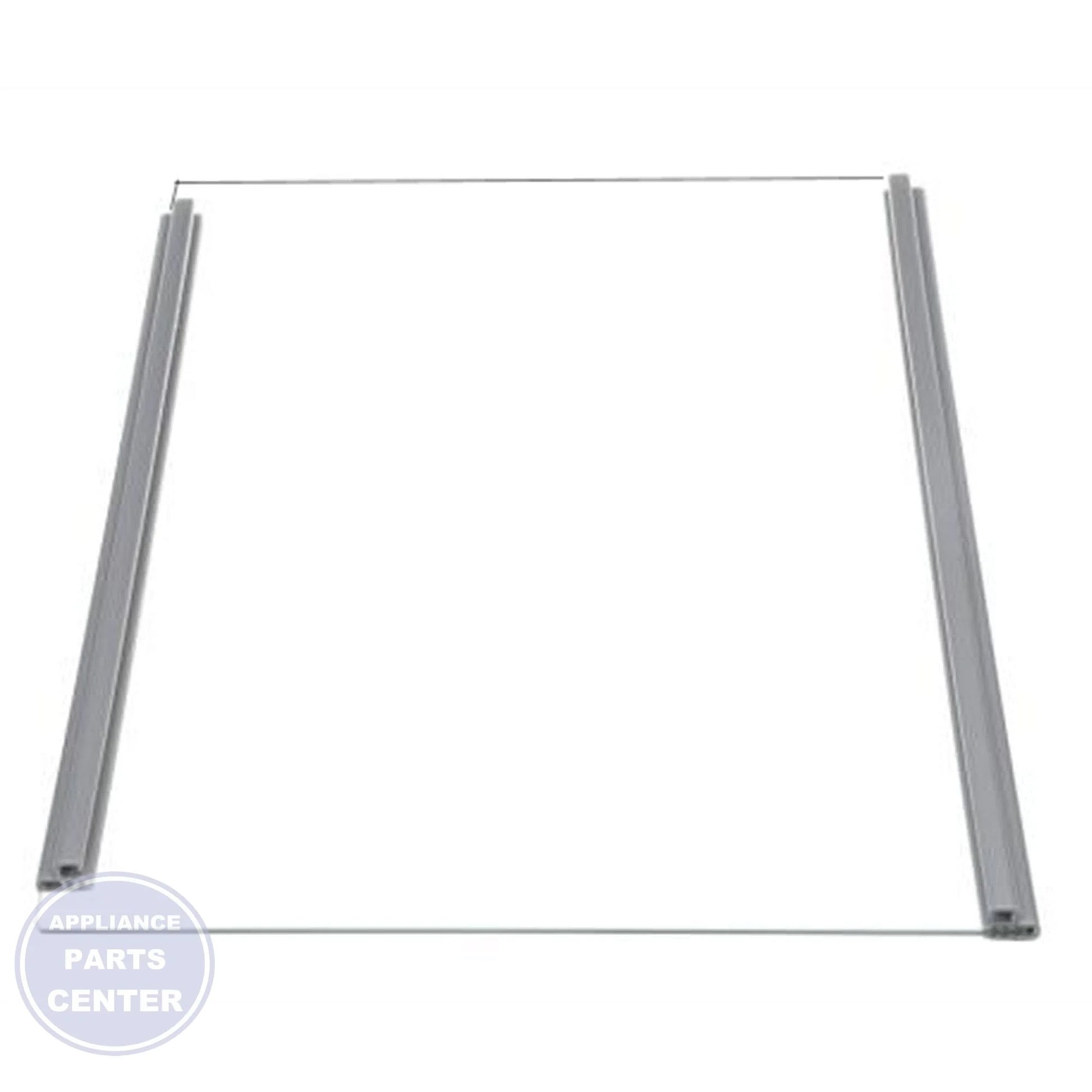 Whirlpool Refrigerator Glass Shelf W11311689 - Main view showing durable glass construction for Whirlpool WPL-1000 series