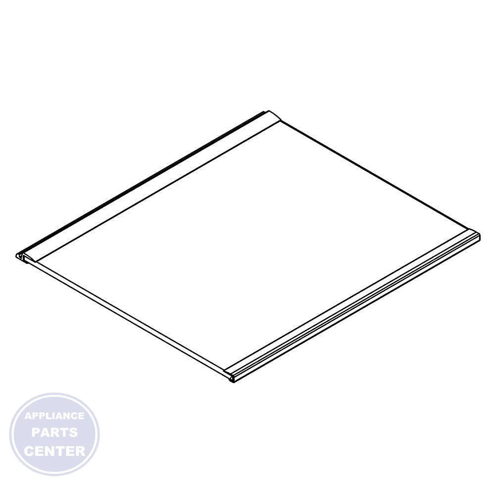 Whirlpool Refrigerator Glass Shelf WPW10198700 - Main view showing durable construction for WPL refrigerators