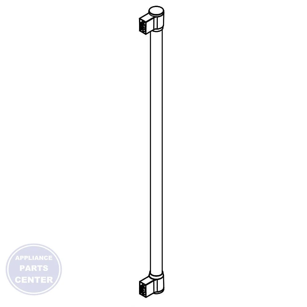 Whirlpool Refrigerator Handle W10879677 - Main view showing durable construction for WPL XYZ and WPL ABC models