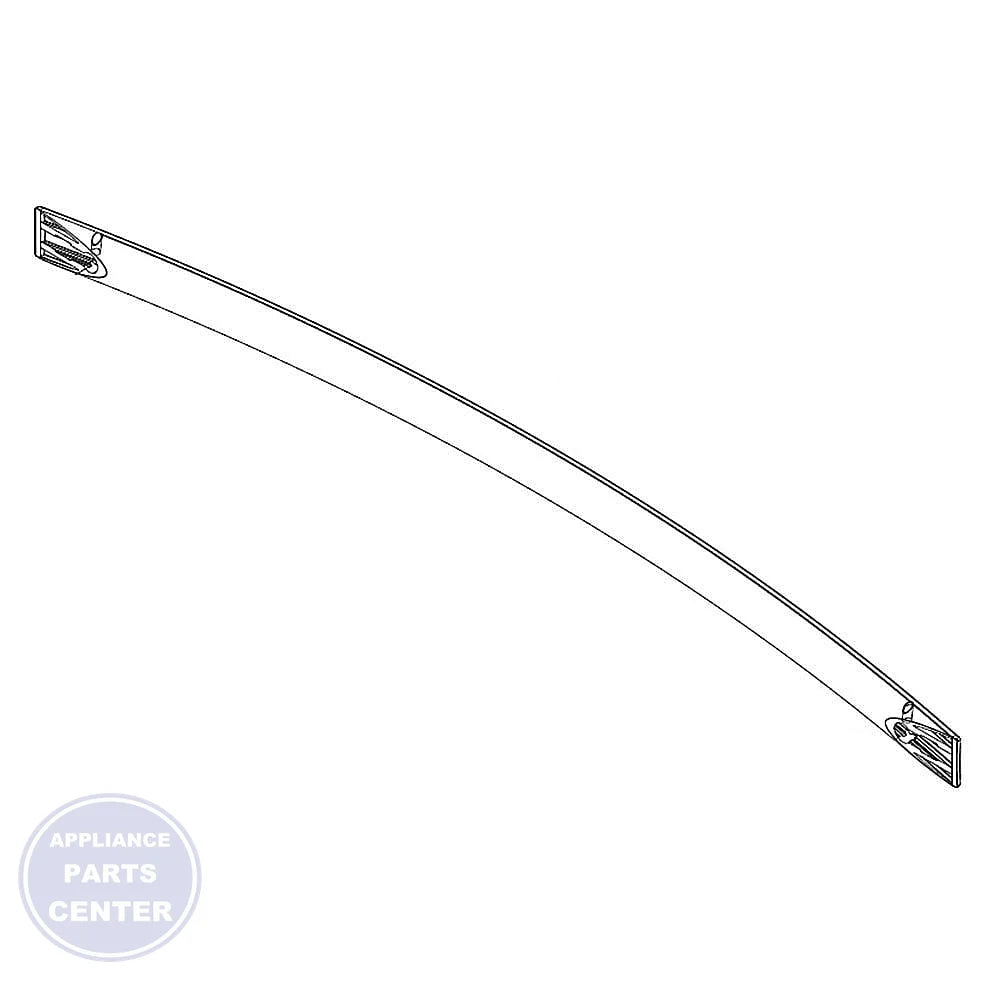 WHIRLPOOL REFRIGERATOR HANDLE W11123101 - Main view showing ergonomic design for WPL refrigerator models