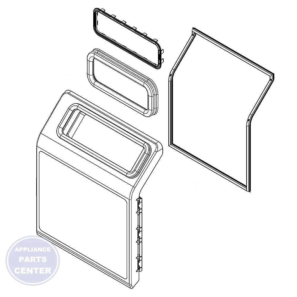 WHIRLPOOL REFRIGERATOR ICE DOOR W11268536 - Main view showing efficient ice dispensing for specific models