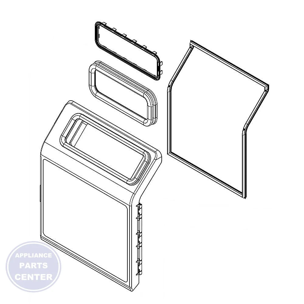 WHIRLPOOL REFRIGERATOR ICE DOOR W11399564 - Main view showing seamless ice dispensing for Whirlpool refrigerators