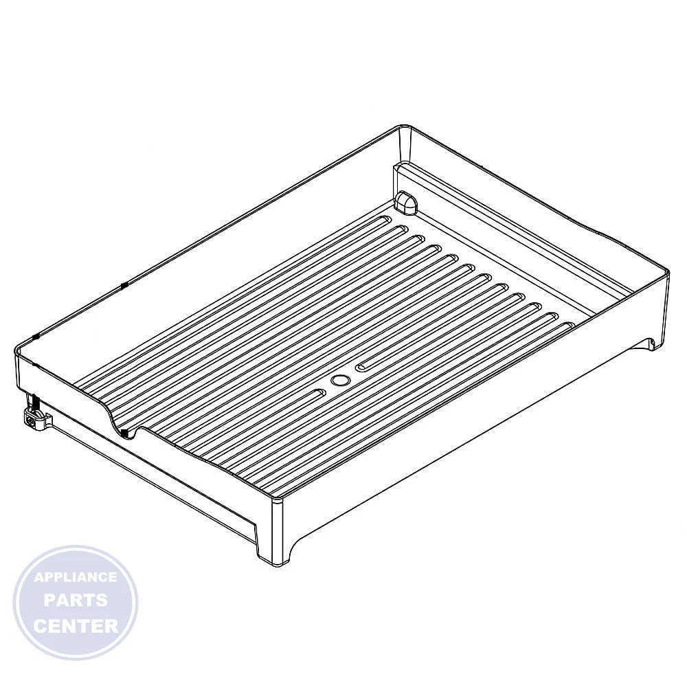 Whirlpool Refrigerator Meat Pan WPW10397907 - Main view showing maximum 10 lbs capacity for Whirlpool models