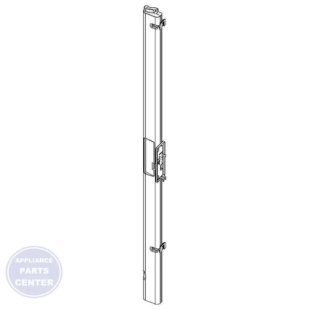 Whirlpool Refrigerator Mullion Rail W10698196 - Main view showing heating element for Whirlpool, Maytag, and KitchenAid models