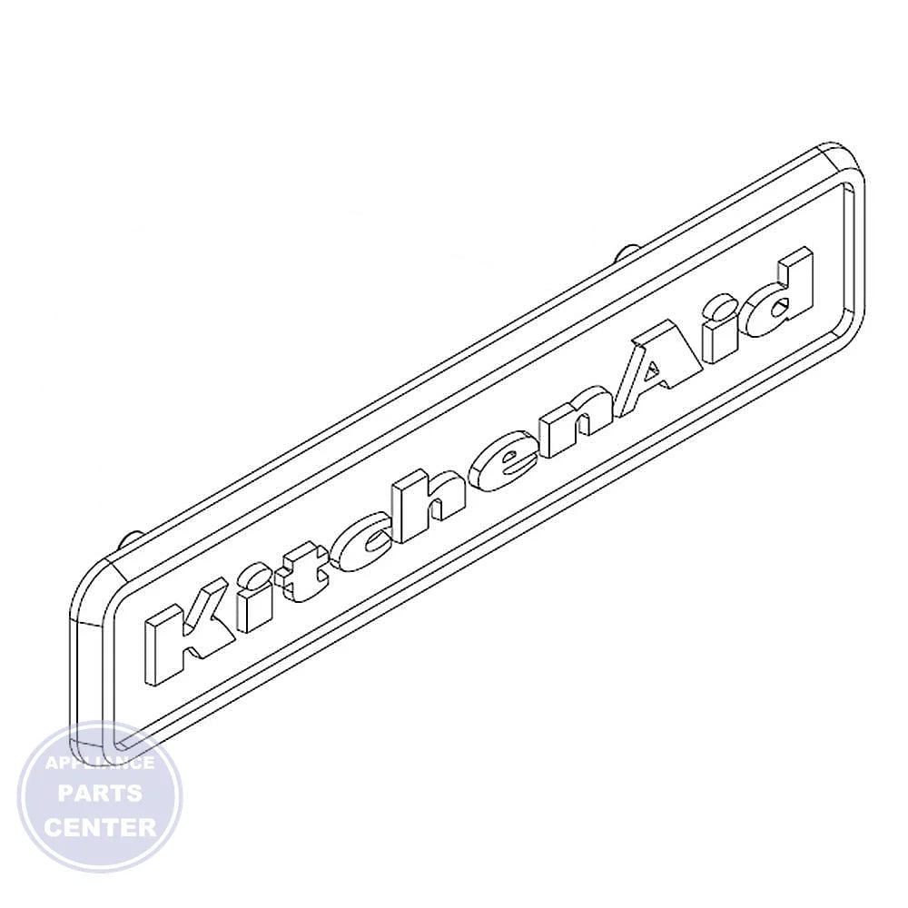 WHIRLPOOL REFRIGERATOR NAMEPLATE WPW10243391 - Main view showing WHIRLPOOL branding for specific models