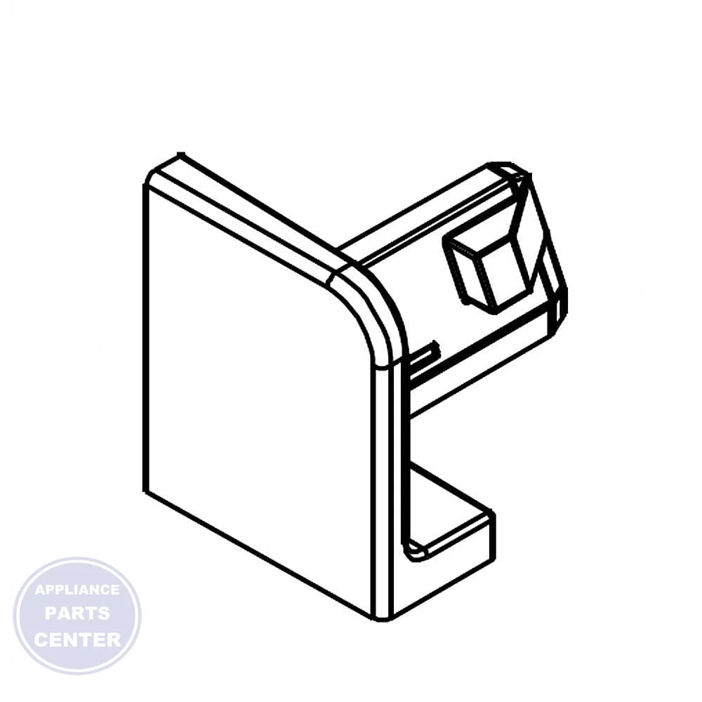 WHIRLPOOL REFRIGERATOR PAN STOP WPW10485096 - Main view showing shelf support for WHIRLPOOL models