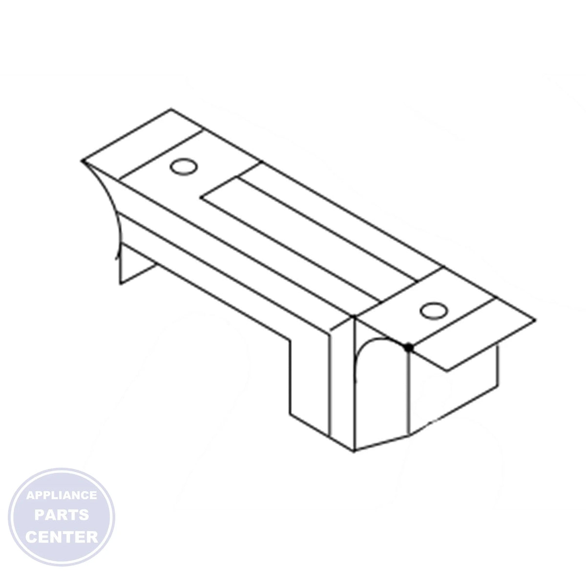 WHIRLPOOL REFRIGERATOR PIVOT BLOCK W10562833 - Main view showing exceptional support for Whirlpool XYZ models