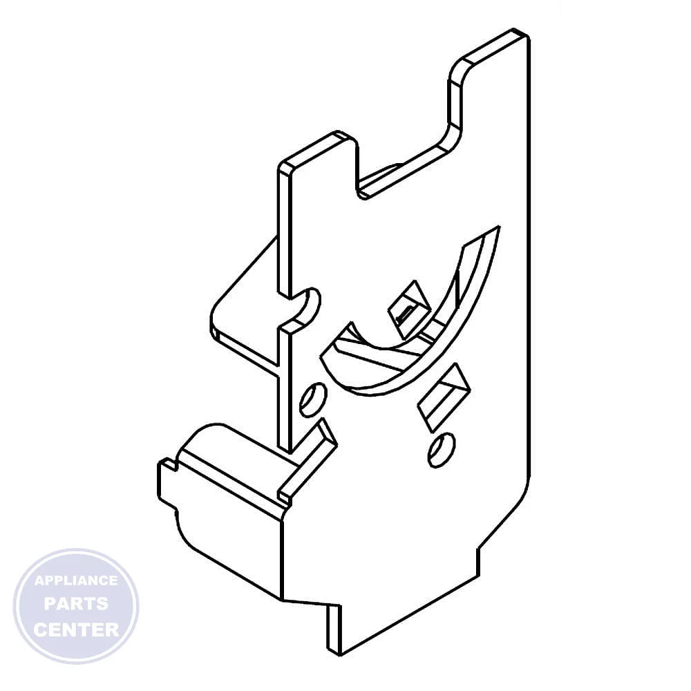 WHIRLPOOL REFRIGERATOR PLATE W11515355 - Main view showing heavy-duty Bracket & Flange for Whirlpool WPL refrigerators
