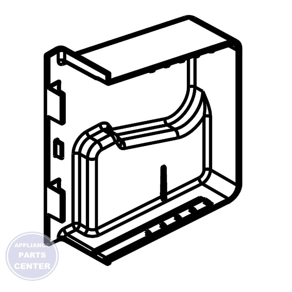 Whirlpool Refrigerator Retainer End Cap WPW10323173 - Main view showing secure fit for WPL models