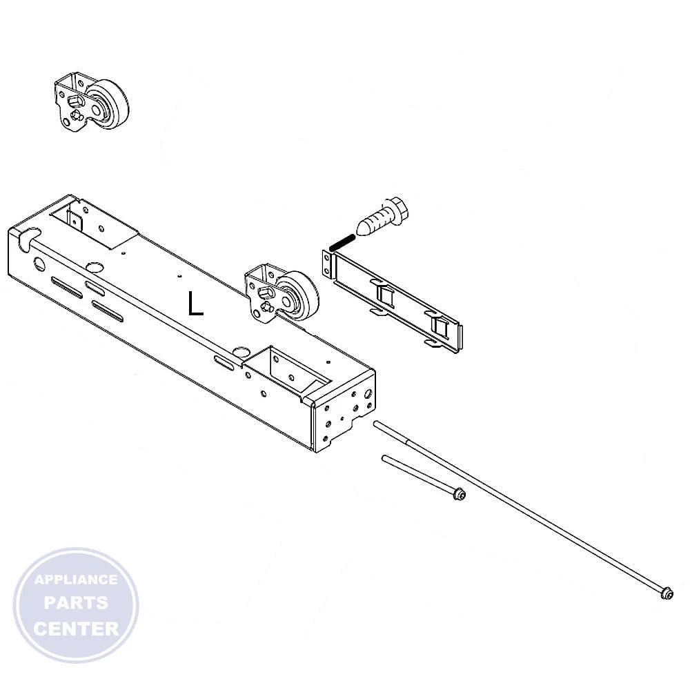 WHIRLPOOL REFRIGERATOR SUPPORT W11233365 - Main view showing stability for Whirlpool and Frigidaire models