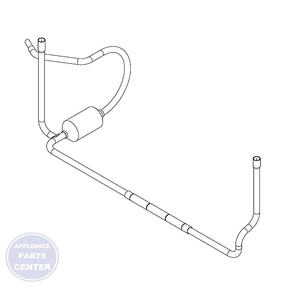 WHIRLPOOL REFRIGERATOR TUBE WPW10626970 - Main view showing water flow support for WPL X and Y models
