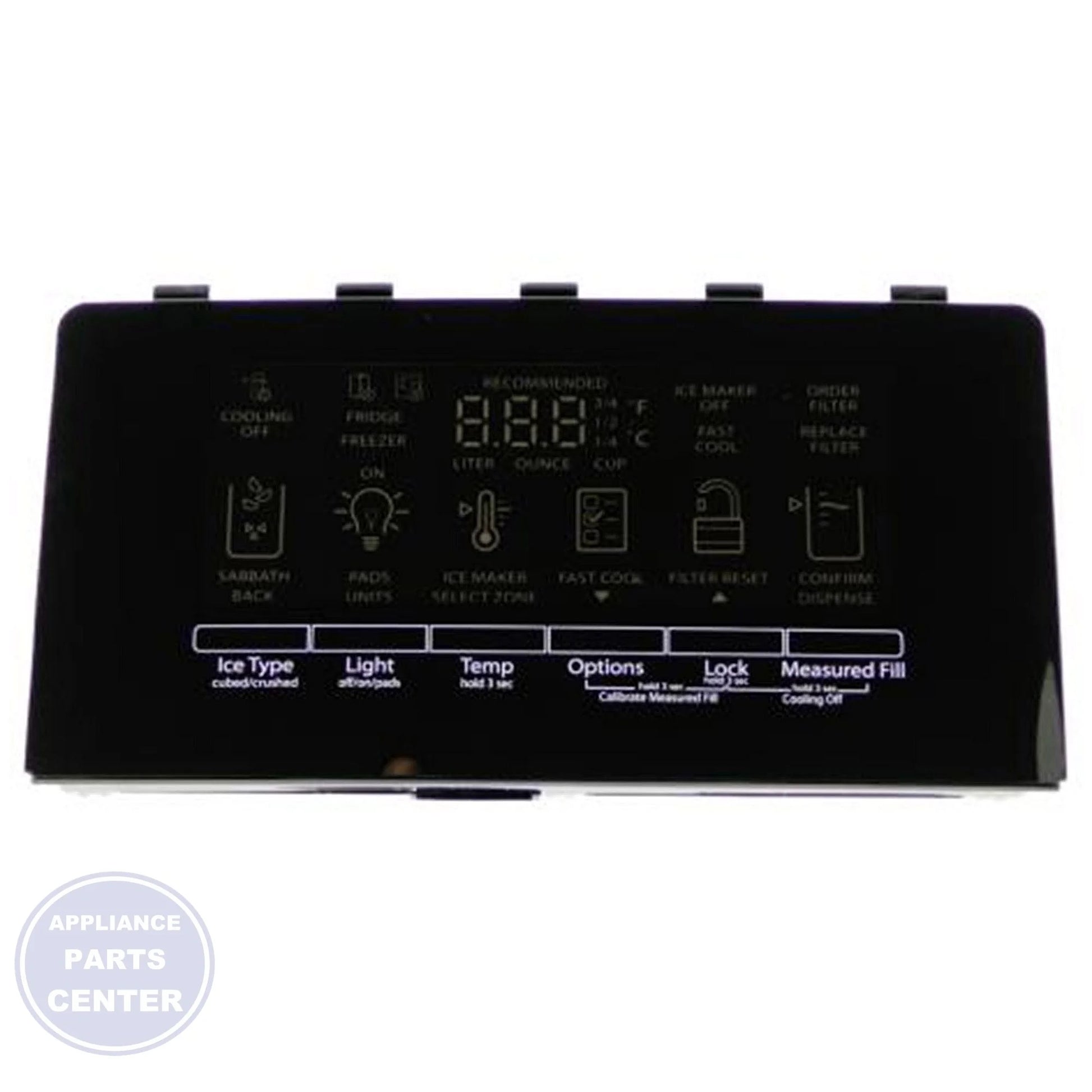 WHIRLPOOL REFRIGERATOR USER INTERFACE PANEL W11542754 - Main view showing user-friendly control for specific Whirlpool models