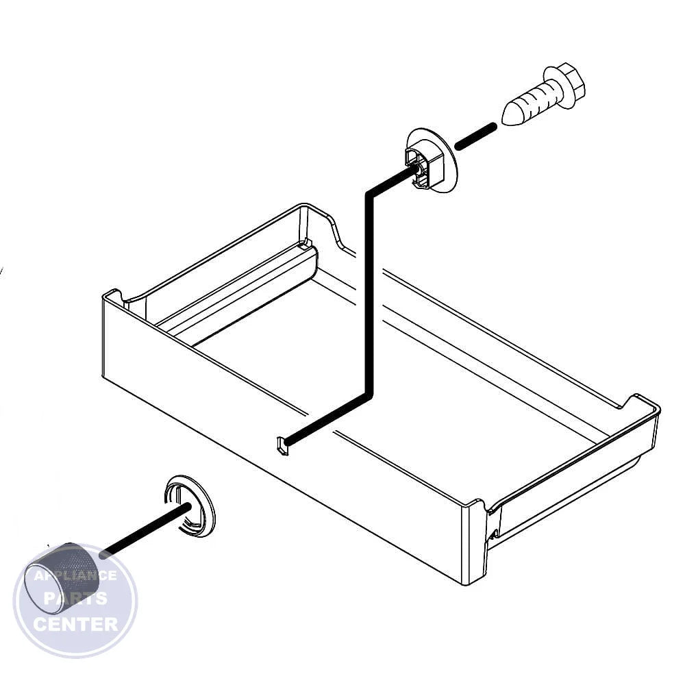 Whirlpool Refrigerator Utility Pan W11115323 - Main view showing increased storage capacity for various models