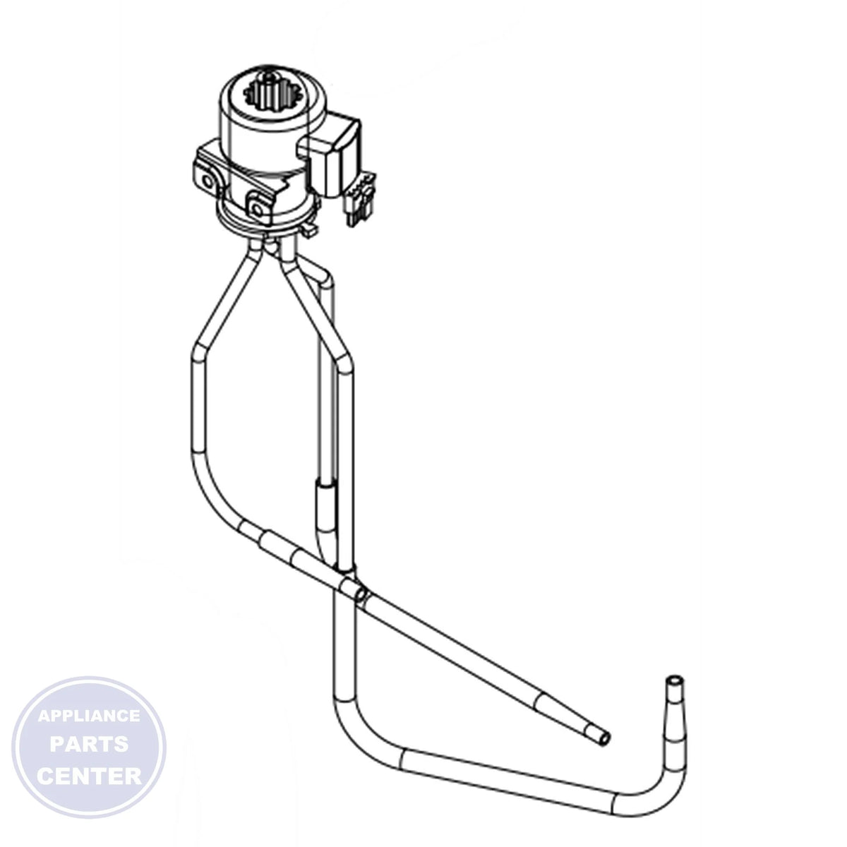 Whirlpool Refrigerator Valve W11647768 - Main view showing water flow support for Whirlpool models