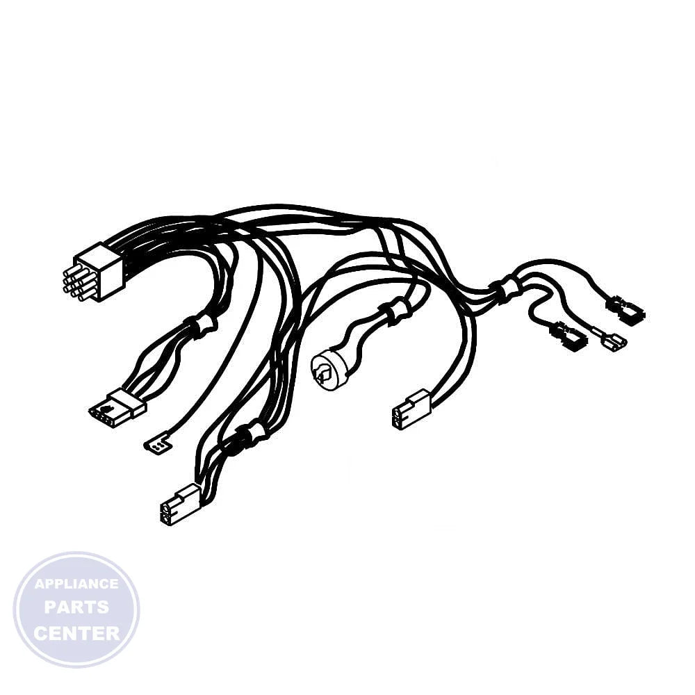 WHIRLPOOL REFRIGERATOR WIRE HARNESS W11502499 - Main view showing electrical connections for WPL refrigerators