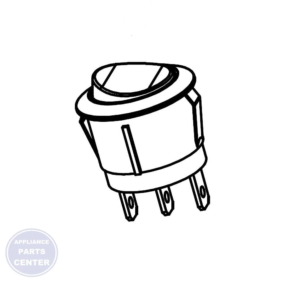 WHIRLPOOL ROCKER SWITCH W10394557 - Main view showing durable construction for WHIRLPOOL models