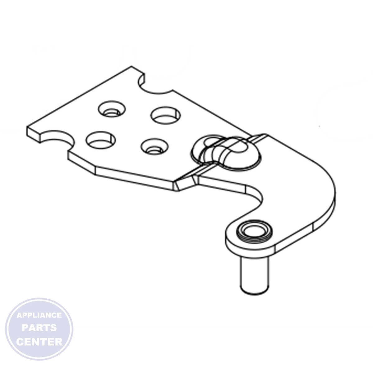 Whirlpool WHIRLPOOL TOP HINGE W11579508 - Main view showing heavy-duty design for Whirlpool Model A