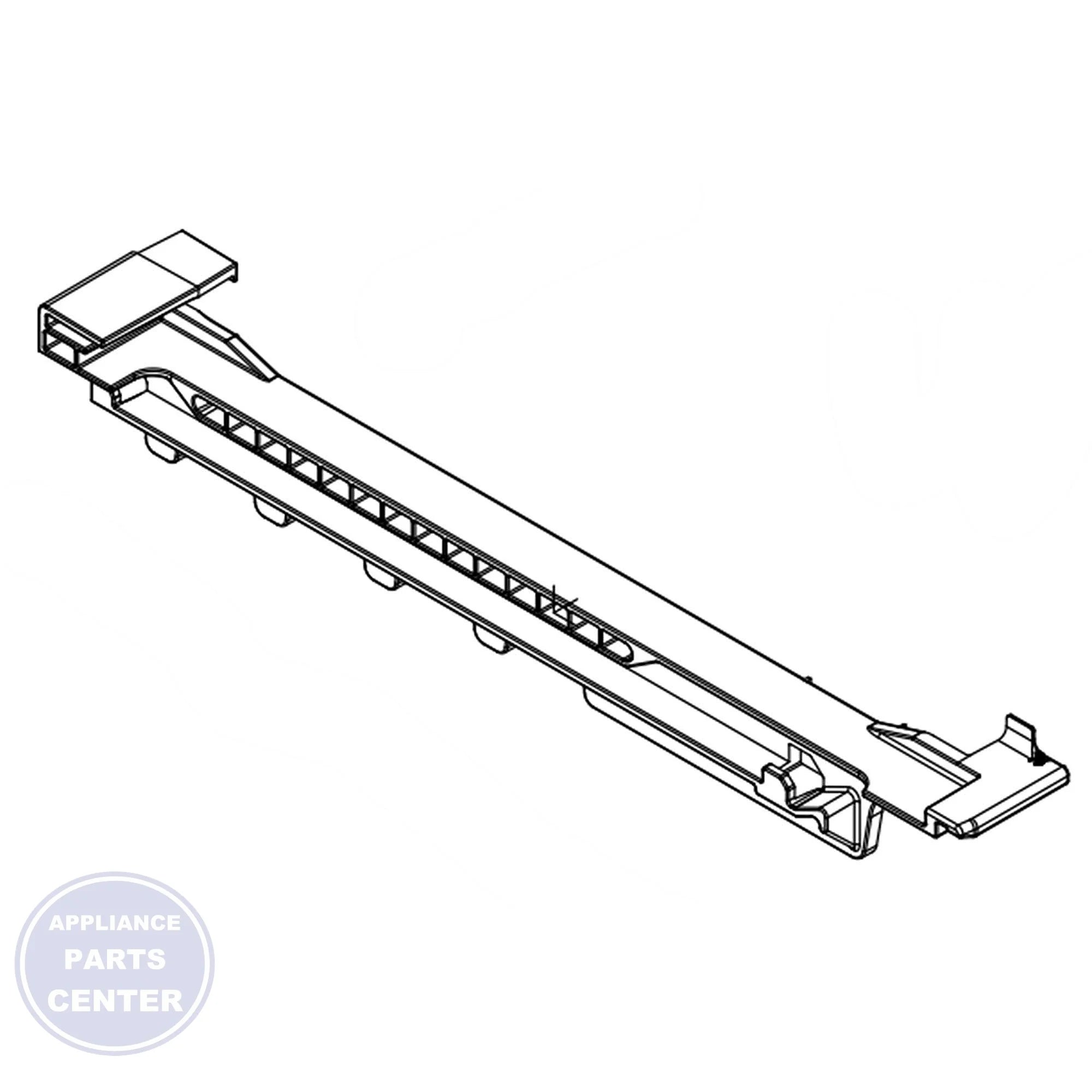 WHIRLPOOL TRACK ASSEMBLY W11688708 - Main view showing durable design for Whirlpool WPL-1000 and WPL-2000
