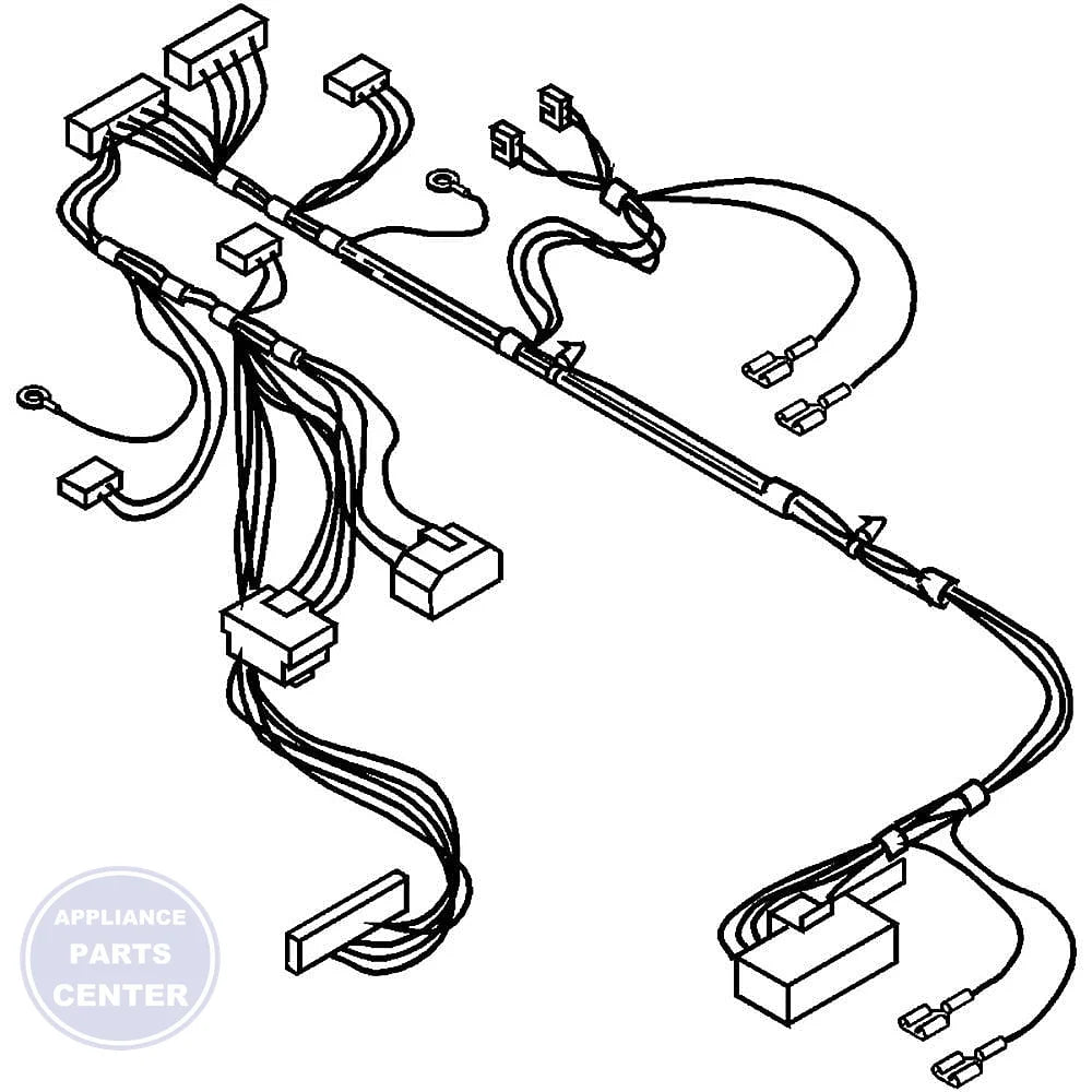 WHIRLPOOL WIRE HARNESS W10211260 - Main view showing secure connections for WPL series