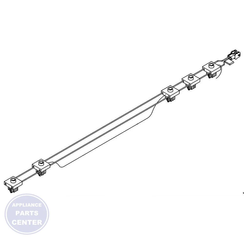 WHIRLPOOL WIRE HARNESS W10468433 - Main view showing efficient power distribution for specific models