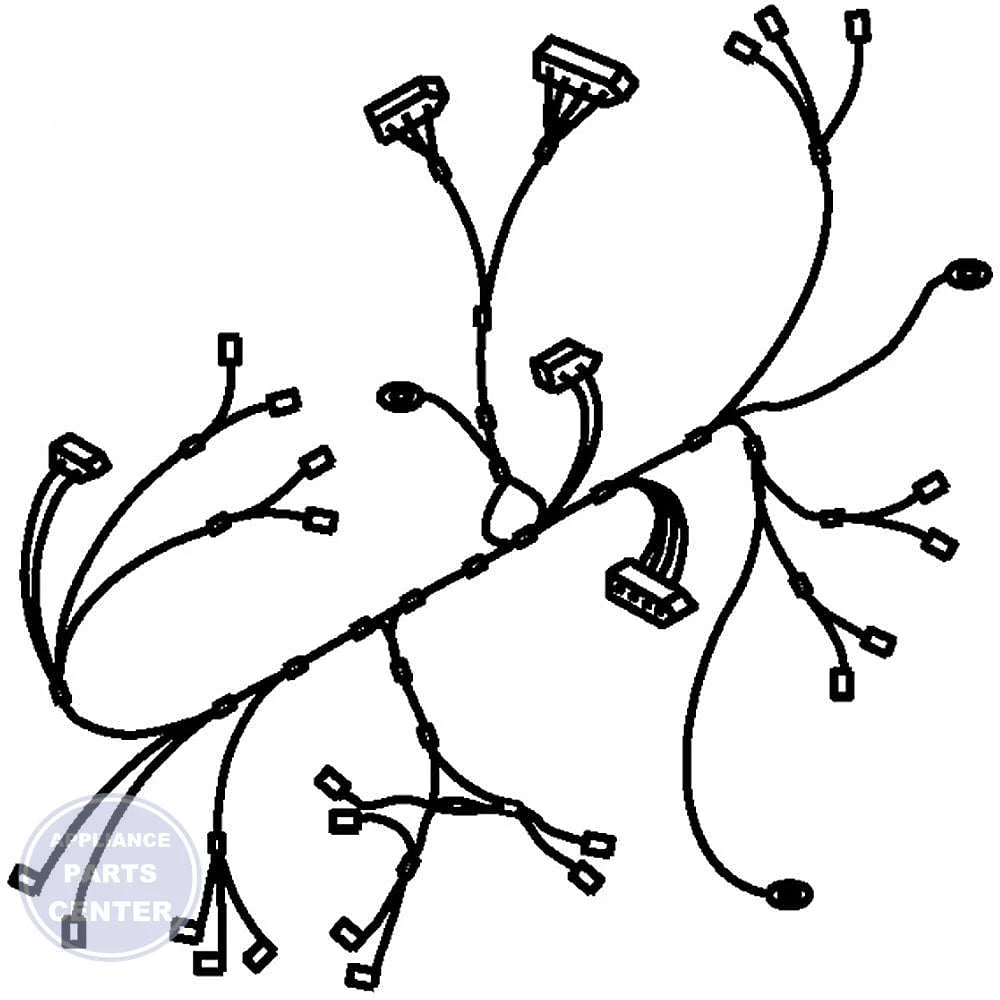 Whirlpool Wire Harness W10901572 - Main view showing secure connection for Whirlpool models