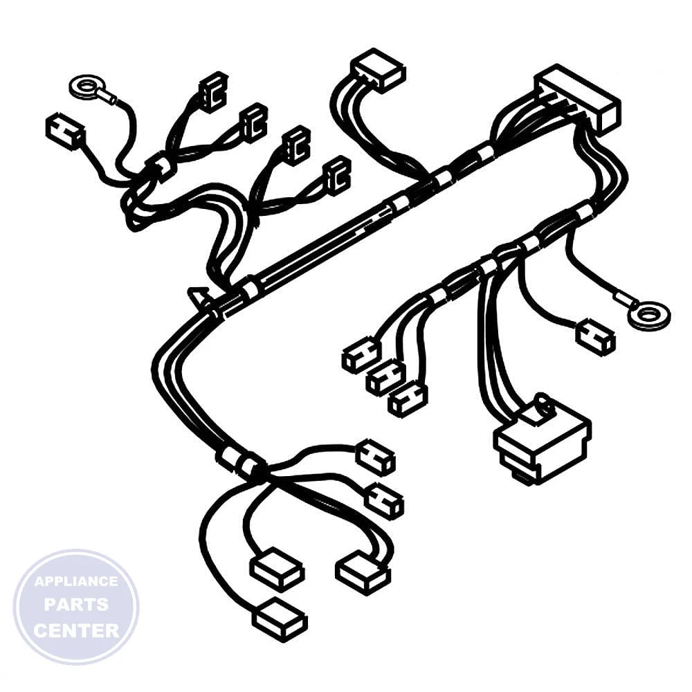 Whirlpool Wire Harness W11050439 - Main view showing secure connectivity for Whirlpool washing machines